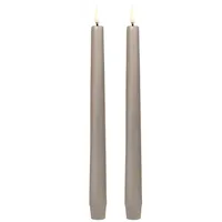 UYUNI LIGHTING Uyuni LED Tafelkerze 25 cm khaki 2 St.