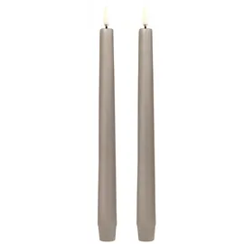 UYUNI LIGHTING Uyuni LED Tafelkerze 25 cm khaki 2 St.