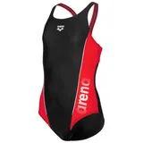 Arena Badeanzug Mädchen THRICE JR SWIM PRO Back One Piece R, Schwarz, 116