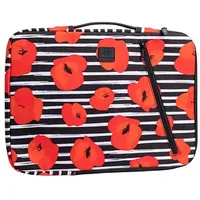 Exacompta Laptophülle Mohnblume Kunstfaser rot bis 40,6 cm (16