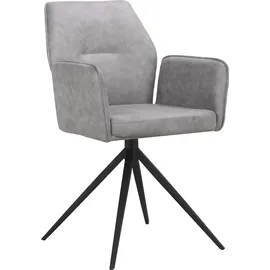 PLACES OF STYLE »Ozias« () Sitz und Rücken gepolstert, Gestell aus Metall schwarz, Sitzhöhe 50 cm, 2er Set,