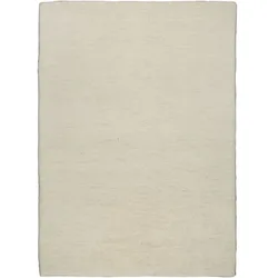 Wollteppich LEONIQUE "Punam" Gr. 33, grau, B:140cm H:28mm L:200cm, Wolle, Teppiche, echter Berber aus Marokko, einfarbig, reine Wolle, handgeknüpft