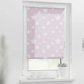Lichtblick Seitenzugrollo Klemmfix 80 x 150 cm Sterne/rosa
