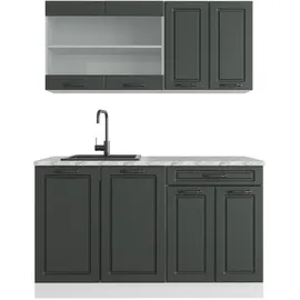 Vicco Küchenzeile R-Line 140 cm Anthrazit/Weiß