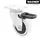 Wagner System WAGNER Design - 3C - - weiß, 1 Rolle ohne u. 1 mit Feststeller, Softlauffläche, Durchmesser Ø 75 mm, Kugellager, Tragkraft 75 kg