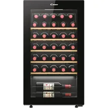 Candy CWC034 Weinkühlschrank für 34 Flaschen, Schwarz, Energieklasse G