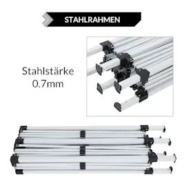 DEUBA Pavillon Capri 3 x 6 m Anthrazit