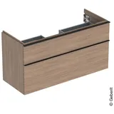 Geberit Waschtischunterschrank 2 Schubladen 118,4 x 61,5 x 47,6 cm Eiche/Lava