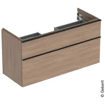 Geberit Waschtischunterschrank 2 Schubladen 118,4 x 61,5 x 47,6 cm Eiche/Lava