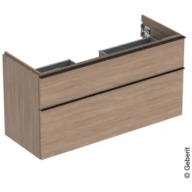 Geberit Waschtischunterschrank 2 Schubladen 118,4 x 61,5 x 47,6 cm Eiche/Lava