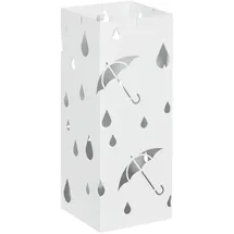 Homcom Regenschirmständer 15,5 x 15,5 x 40 cm Weiß