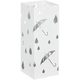 Homcom Regenschirmständer 15,5 x 15,5 x 40 cm Weiß