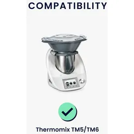 kwmobile Abdeckhaube für Thermomix TM5 TM6 Schwarz Weiß