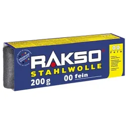 Rakso Stahlwolle, 200 g - Packung, Sorte: 00-fein