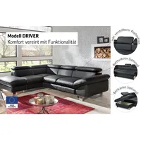Cotta Ecksofa Kunstleder 2-Sitzer Weiß