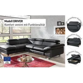 Cotta Ecksofa Kunstleder 2-Sitzer Weiß