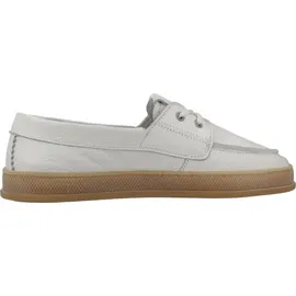 TAMARIS Damen Moccassin flach Leder, weiß, 41 EU