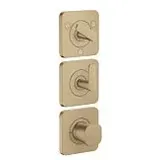 Hansgrohe Axor Citterio C Thermostatmodul 380/120, 49710140 ohne Struktur, brushed bronze, Unterputz, mit Rosetten