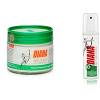 Diana, Sport Balsam Tiegel, Weiß, 125 ml (1er Pack) &, Franzbranntwein Pumpspray, Durchsichtig, 125 ml (1er Pack)