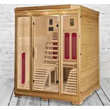 XXL Luxus LED Infrarotsauna 150x150x190 Infrarotkabine Wärmekabine Sauna 2 Pers.