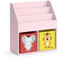 Vicco Kinderregal, Pink, Pink, 5 Fächer, Rechteckig, 72x79x30.7 cm, Rosa, Kinderzimmerregal, mit Faltboxen