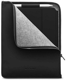 WOOLNUT Tablet-Tasche für Apple iPad Air 4. Gen (2020), iPad Air 5. Gen (2022), iPad Pro 12,9“ schwarz
