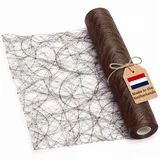 DecoHomeTextil Heimtextilmanufaktur DecoHomeTextil Deco Netz Tischläufer Braun 30 cm x 25 Meter
