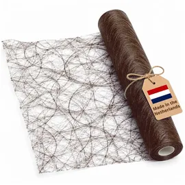 DecoHomeTextil Heimtextilmanufaktur DecoHomeTextil Deco Netz Tischläufer Braun 30 cm x 25 Meter
