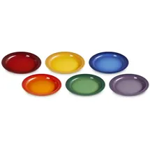 Le Creuset Speiseteller 27 cm Regenbogen 6er Set