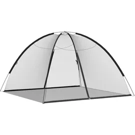 vidaXL Moskito-Netzzelt Mongolisch 220 200 x 135 cm Schwarz
