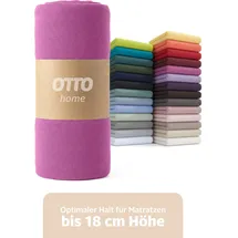 OTTO home Spannbettlaken Physalis Jersey 160 x 200 cm beere