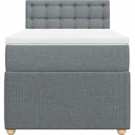 vidaXL Boxspringbett 100 x 200 cm Hellgrau