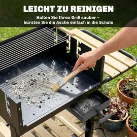 Outsunny Holzkohlegrill Grillwagen schwarz
