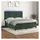 vidaXL Boxspringbett 180 x 200 cm Dunkelgrün