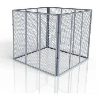 Metall Komposter für Gartenabfälle - silber