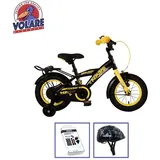 Kinderfahrrad Volare Thombike - 14 Zoll - Schwarz/Gelb - Mit Fahrradhelm & Zubehör - Schwarz