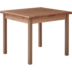 Esstisch HAMMEL FURNITURE "Basic Dinex, schnell innenliegende Einlegeplatten ausziehbar", braun (walnuss), B:90cm H:76cm T:90cm, Tischplatte: Furnier gebeizt und lackiert, Gestell: Massivholz, Tische, Furnier / Massivholz, in zwei Breiten, stabiler dänische Design Tisch