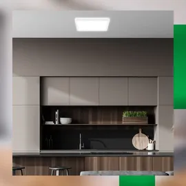 Briloner LED-Deckenleuchte Tava A, 29x29 cm, Kunststoff, weiß