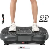 Vibrationsplatte mit 99 Stufen und 5 Programmen für Ganzkörpertraining schwarz sans taille