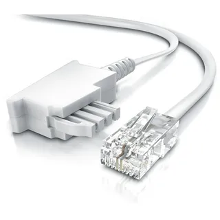 Condumex CSL - Internet Kabel Routerkabel - TAE-F Stecker auf RJ45 Stecker - 10m - Internetkabel - Router an die Telefondose, TAE - weiß
