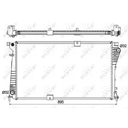 Nrf Kühler, Motorkühlung [Hersteller-Nr. 53123] für Nissan, Opel, Renault, Vauxhall