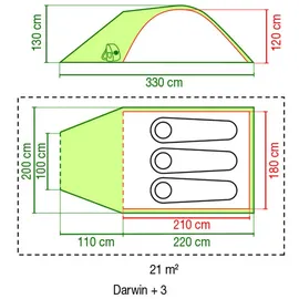 Coleman Darwin 3 Plus grün