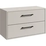 Badplaats Waschtischunterschrank Florence 2 Schubladen 80 x 46 x 46 cm Beige