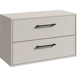 Badplaats Waschtischunterschrank Florence 2 Schubladen 80 x 46 x 46 cm Beige