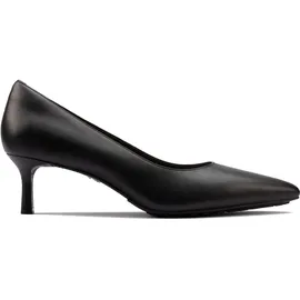 CLARKS Schuhe Adela Court mit Komfort-Fußbett und vielseitig-elegantem Look 1216 Black Leather 37.5 - Schwarz - 37,5