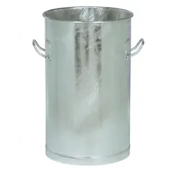 Sammelbehälter für Abfälle aus Stahlblech, 80 Liter Volumen, feuerverzinkt