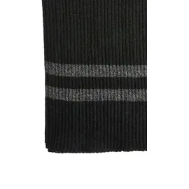 MAN'S WORLD Schal MAN'S WORLD, Damen, schwarz, grau, Grobstrick, Obermaterial: 100% Polyacryl, colorblocking, gestreift, unifarben mit Farbeinsatz, Modetücher Schal, mit modischen Konstrast-Streifen - NEW, Topseller