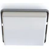Licht-Erlebnisse Deckenleuchte E27 IP44 25 cm breit Chrom Weiß eckig Modern - Bunt