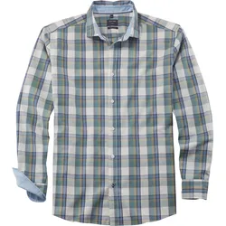 Businesshemd OLYMP "OLYMP Hemd Casual", Herren, Gr. XXXL, N-Gr, grün, Obermaterial: 100% Baumwolle, casual, Hemden