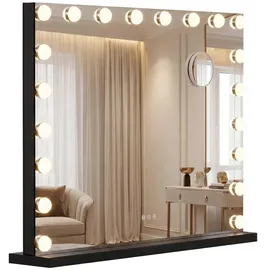 CLP Schminkspiegel Norlina mit Bluetooth Metall, Rechteckig, 80x62x14 cm Spiegel, Schminkspiegel
